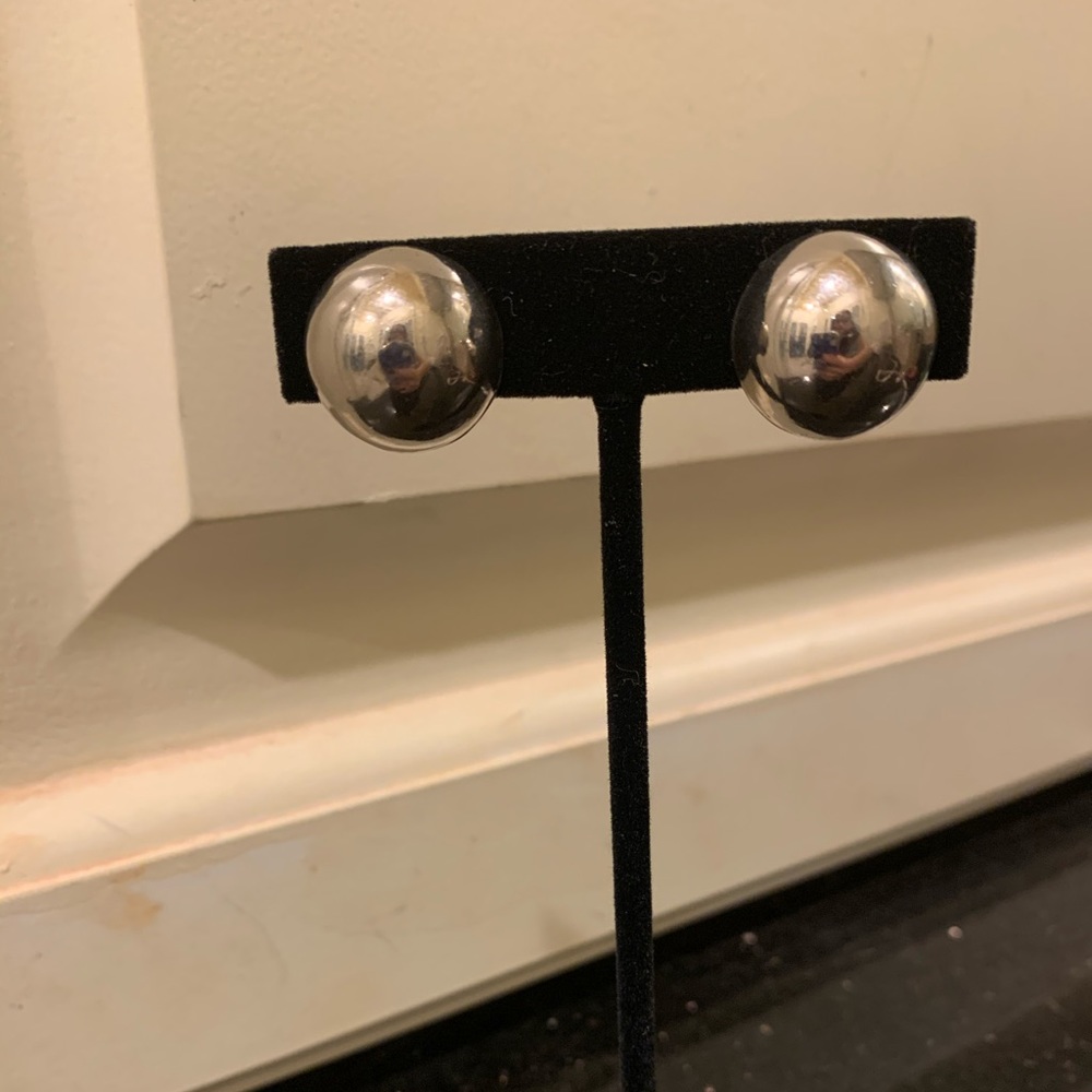 Vintage sterling silver ball earrings, EUC